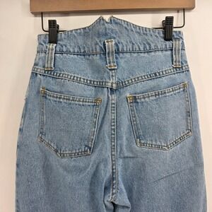 SOSTANZA Women 5/6 Light Wash High Waisted Denim Jeans Vintage unique mom